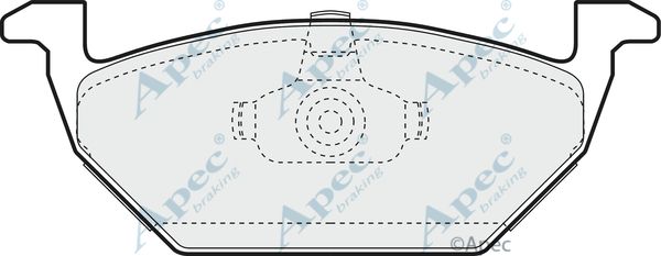 APEC BRAKING Piduriklotsi komplekt,ketaspidur PAD966